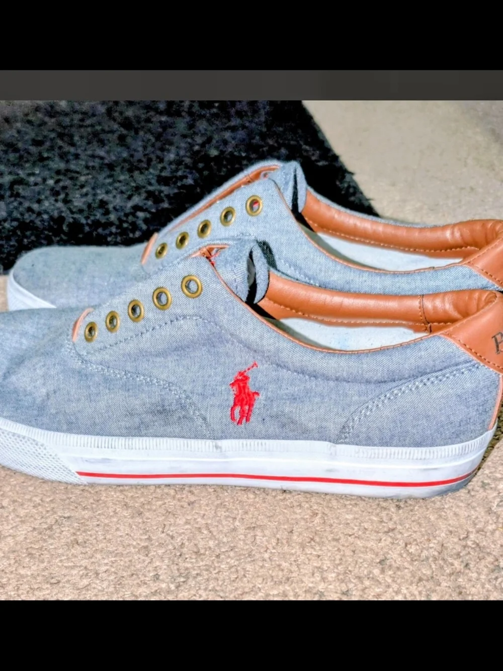 Polo by Ralph Lauren Gray and Brown Men’s Sneakers